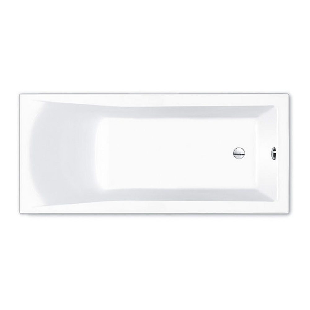 repaBAD Badewanne „Arosa Ergo“ rechteck 170 × 75 cm, Fußablauf in Weiß