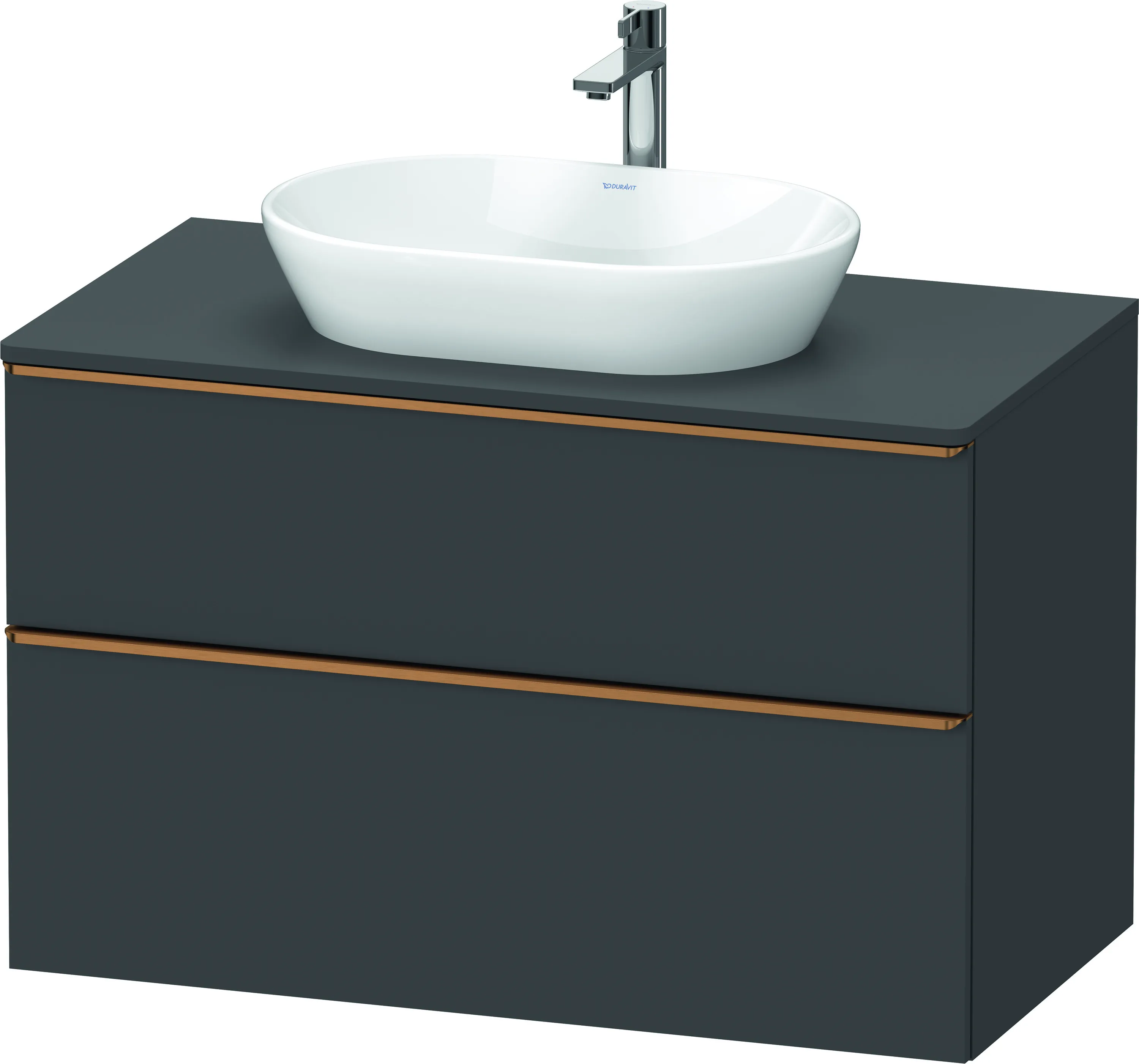 Duravit Waschtischunterschrank wandhängend „D-Neo“ 100 × 66,4 × 55 cm Graphit Matt