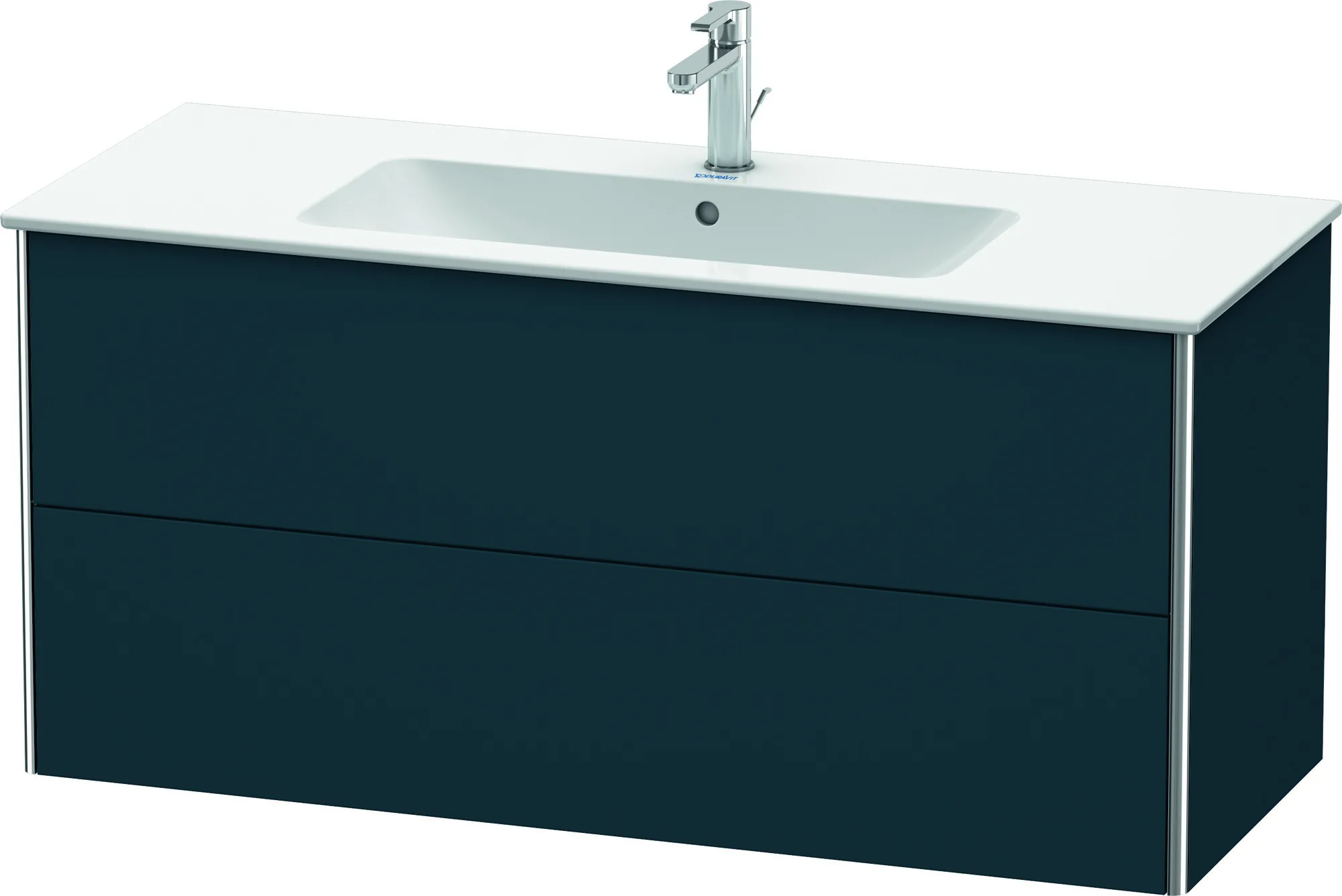 Duravit Waschtischunterschrank wandhängend „XSquare“ 121 × 56 × 47,8 cm Nachtblau Seidenmatt