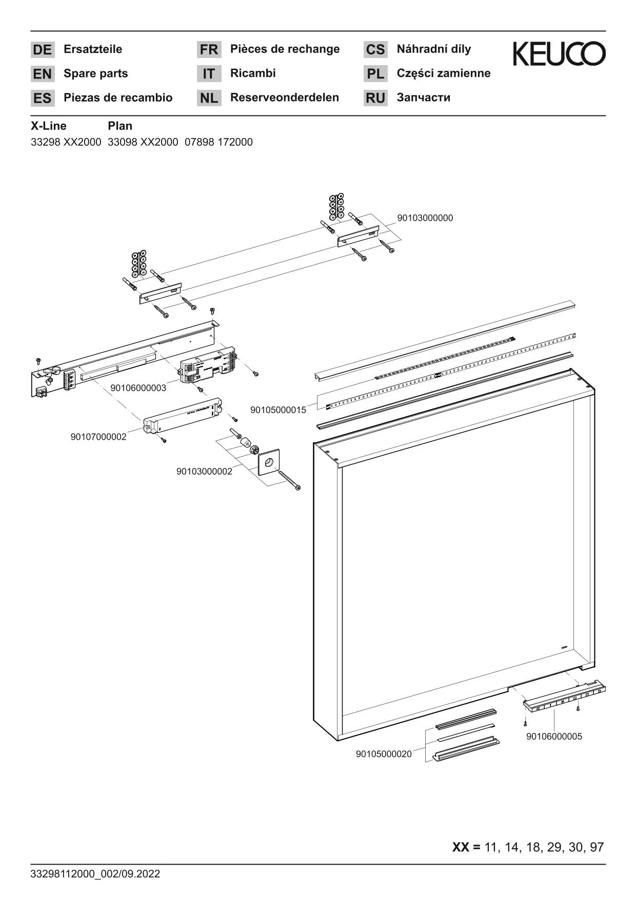 Lichtspiegel 07898172000 Lichtspiegel Plan mit Spiegelheizung 650 × 700 × 105 mm silber-eloxiert