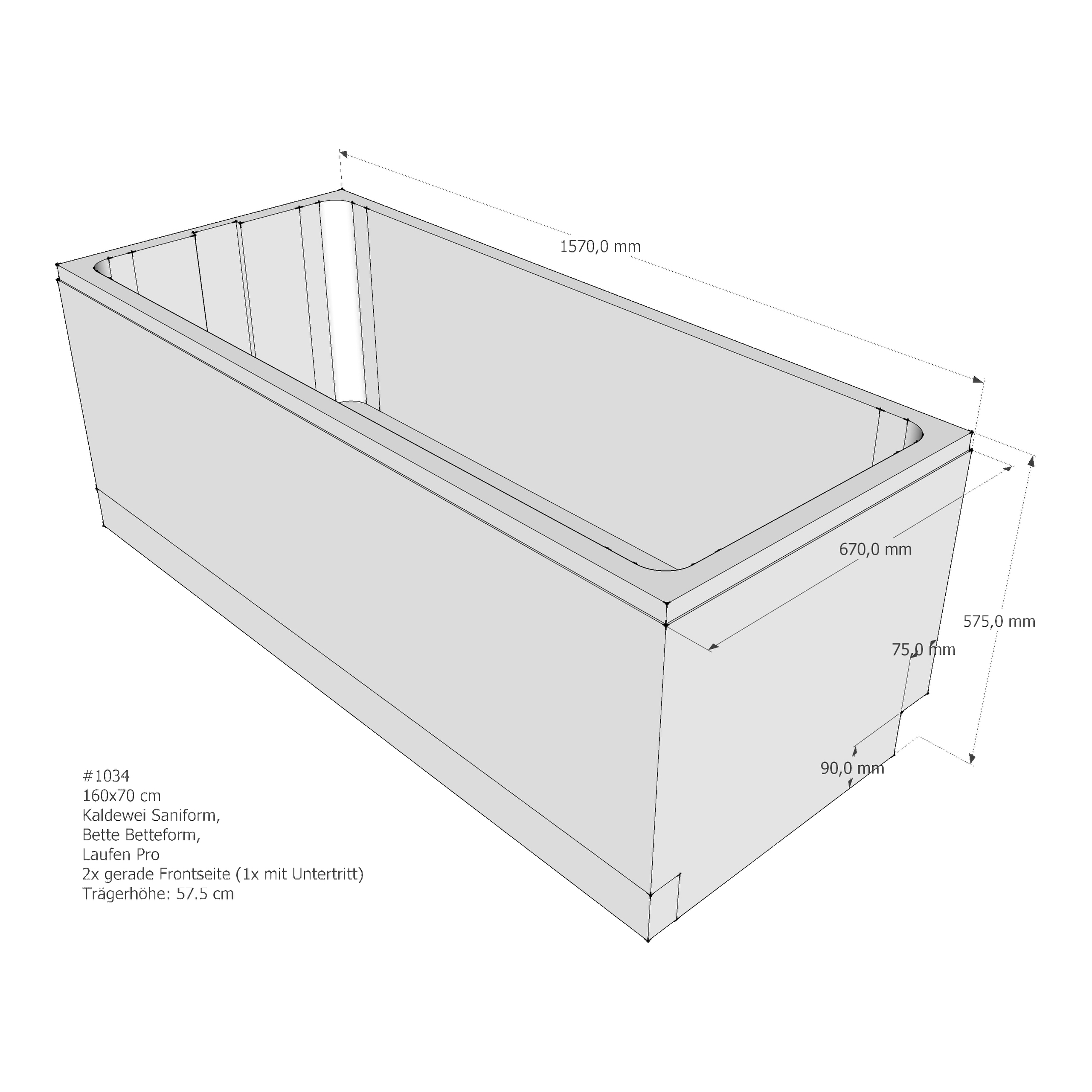 Badewannenträger für Wannenträger Bette Betteform, Kaldewei Saniform Plus, Laufen Pro 160x70x cm 160 × 70 cm Badewannenträger für Wannenträger Bette Betteform, Kaldewei Saniform Plus, Laufen Pro 160x70x cm 160 × 70 cm