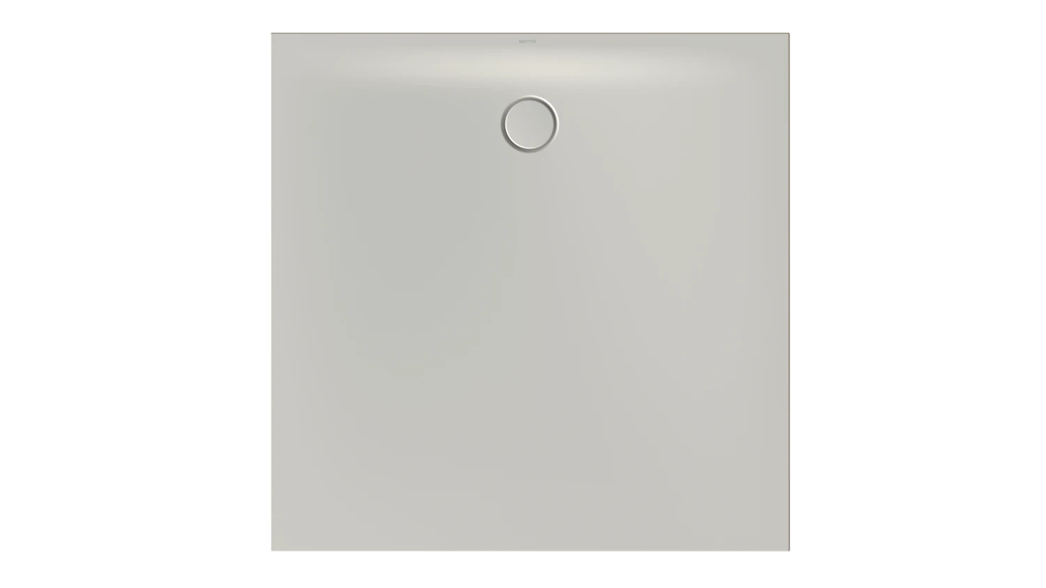Bette quadrat Duschwanne „BetteFloor Side“ 1200 × 1200 mm ohne Oberflächenbeschichtung, mit BetteGlasur Plus, ohne Wannenträger, in Silver