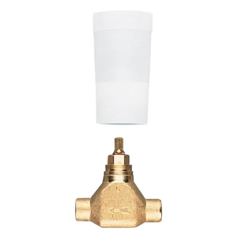 Unterputz-Ventil-Unterteil 29804, DN 20, vormontiertes Oberteil 3/4'', kurze Spindel, Lötanschluss Ø22 mm Unterputz-Ventil-Unterteil 29804, DN 20, vormontiertes Oberteil 3/4'', kurze Spindel, Lötanschluss Ø22 mm