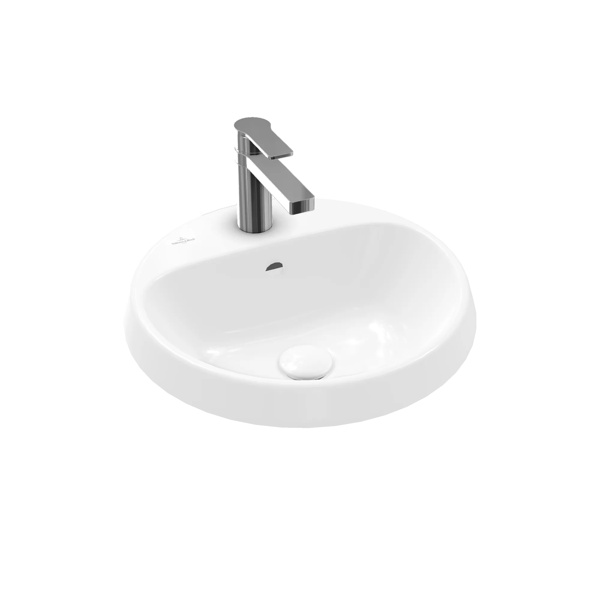 Villeroy & Boch Einbauwaschtisch „Architectura“ mit 1×1 Hahnlochbohrung, ⌀ 450 mm, mit Hahnlochbohrung, Hahnlochposition mittig in Weiß Alpin Villeroy & Boch Einbauwaschtisch „Architectura“ mit 1×1 Hahnlochbohrung, ⌀ 450 mm, mit Hahnlochbohrung, Hahnlochposition mittig in Weiß Alpin