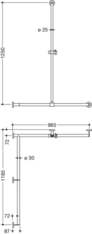 HEWI Haltegriff Ausführung links „System 900“ in Weiß tiefmatt / Chrom HEWI Haltegriff Ausführung links „System 900“ in Weiß tiefmatt / Chrom