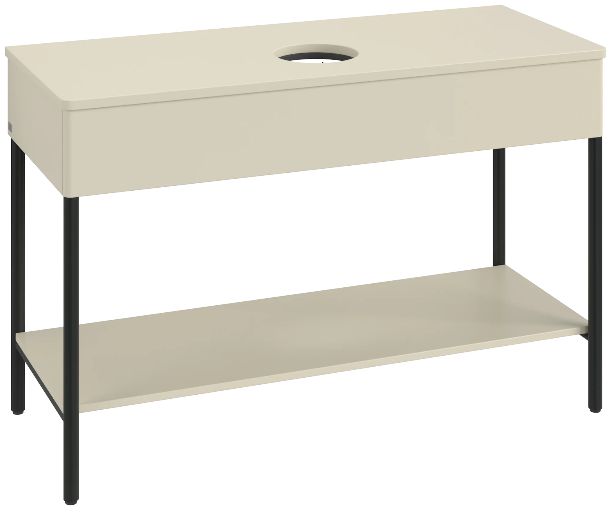 Villeroy & Boch Waschbeckenunterschrank Artis L65011, Silk Grey Matt Lacquer, 1.200 x 782 x 500 mm, mit Metallgestell, Beleuchtung, Push-to-open Funktion, 1 Auszug