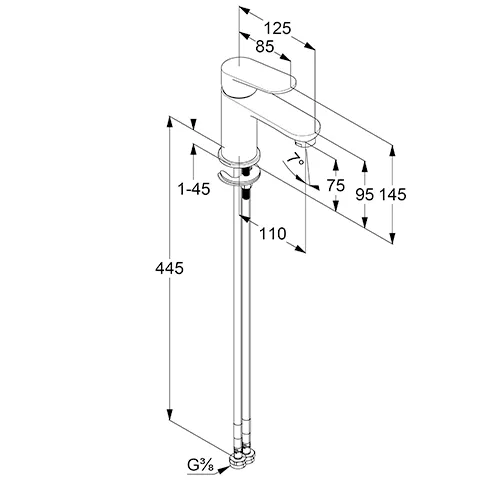 X1 WaschtischEHM 75 ohne Ablaufgarnitur chrom X1 WaschtischEHM 75 ohne Ablaufgarnitur chrom