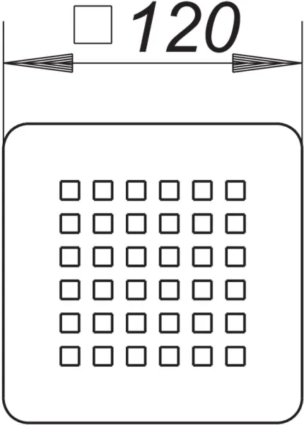 Rost Quadra 120r10, 120 x 120 mm Rost Quadra 120r10, 120 x 120 mm
