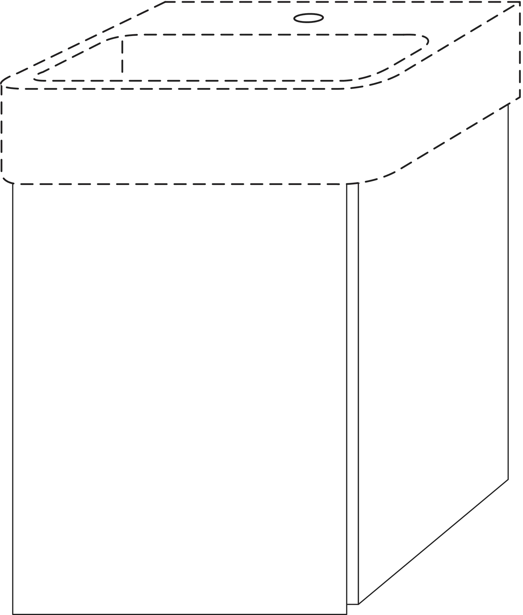 Waschtischunterbau links 3way (BR819) 520x410x397 Anthrazit-Matt