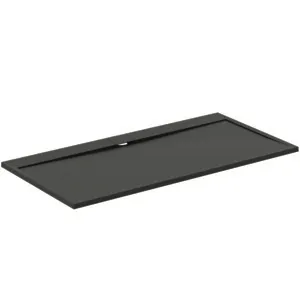 Ideal Standard Rechteck-Brausewanne Ultra Flat S i.life in Schiefer, 2000x1000x30 mm, rutschfest, Ideal Solid Mineralguss