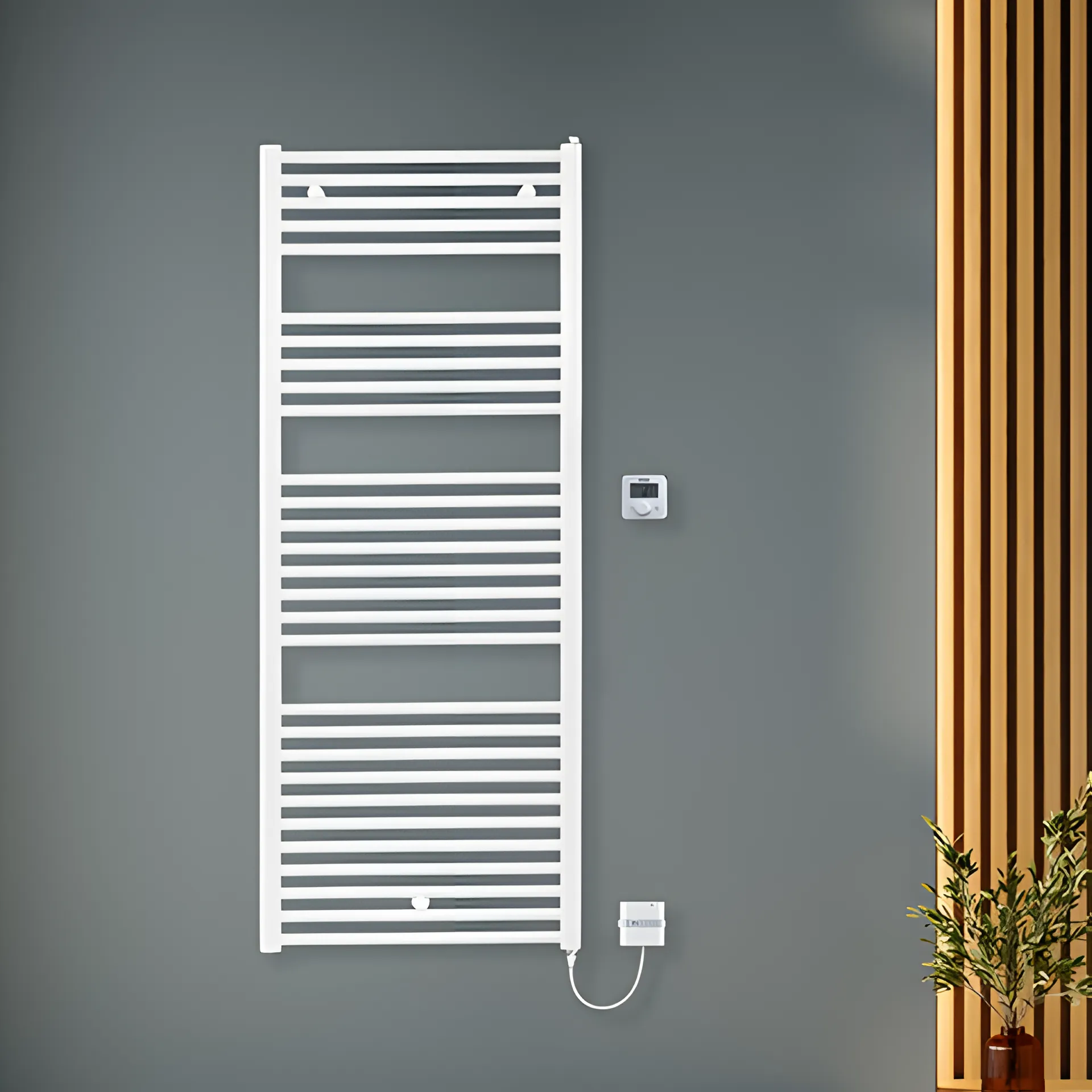 BEMM Design-Elektroheizkörper „S E“ 60 × 150,5 cm in Schwarzperlmatt