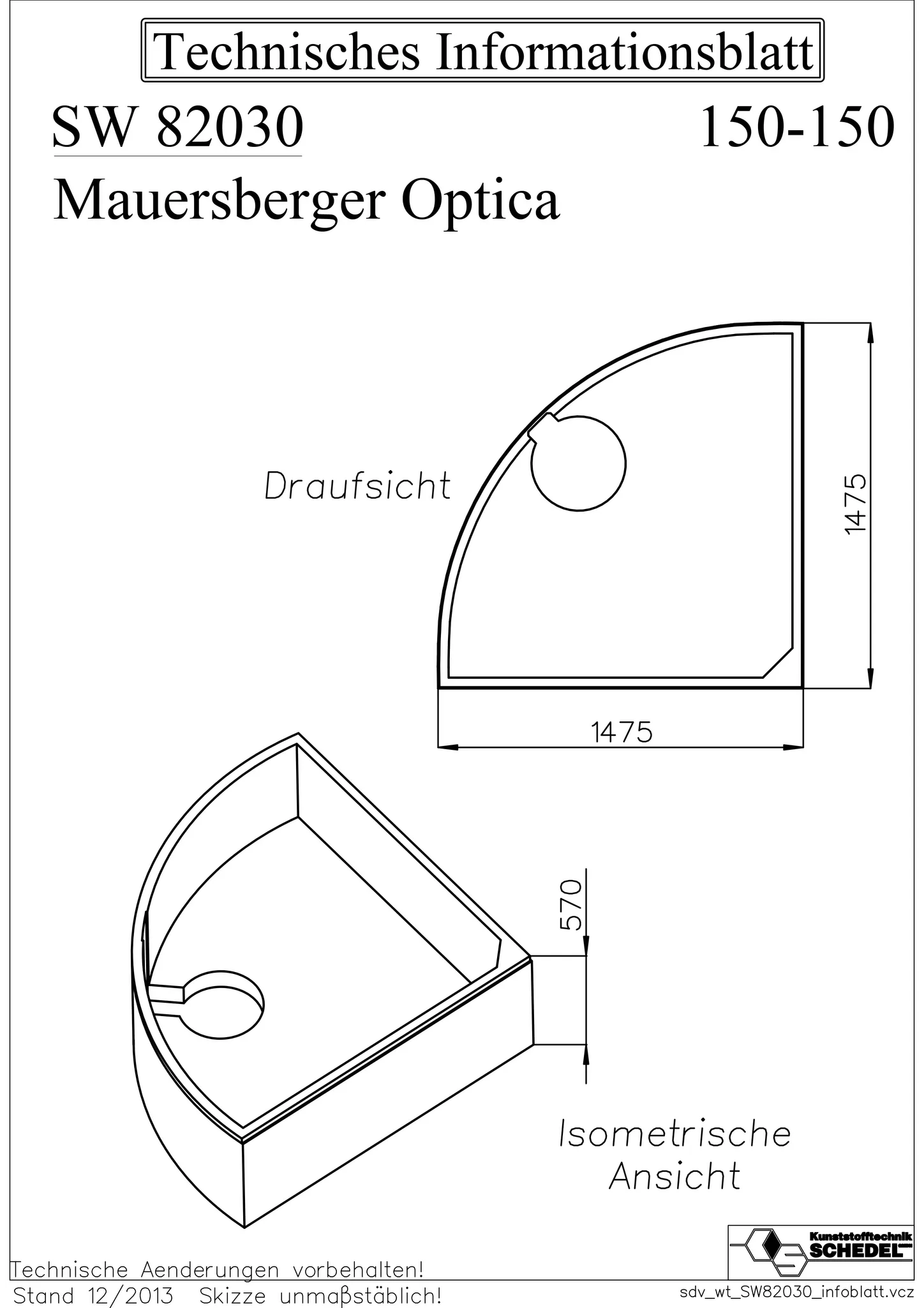 Mauersberger Styroporträger optica 150⁄150 1475x1475x570, inkl. 2x PU-Schaum