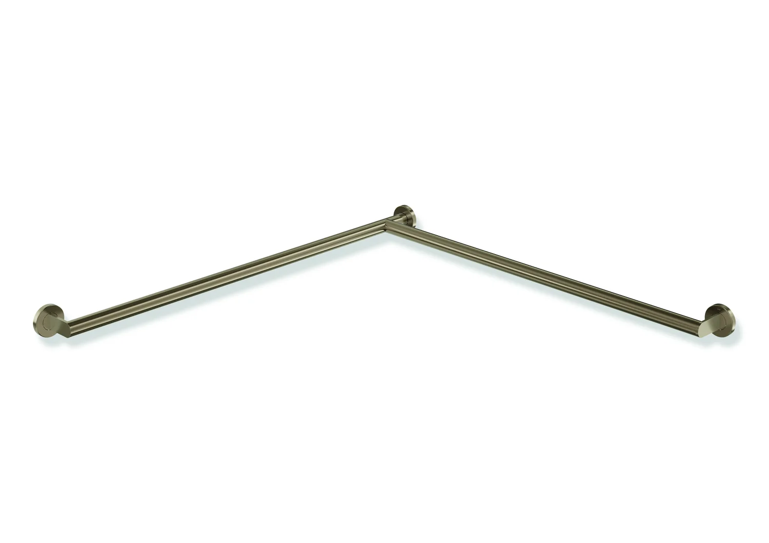 HEWI Dusch- und Wannenhandlauf System 900, Edelstahl PVD bronze gebürstet, waagerecht 965 mm, Durchmesser 32 mm, rechts