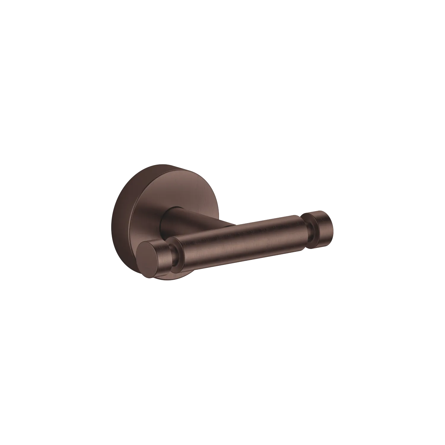 Dornbracht Haken, 2-teilig - SERIENSPEZIFISCH Dark Bronze gebürstet PVD, Breite 80 mm, Rosette Ø 40 mm, Ausladung 55 mm