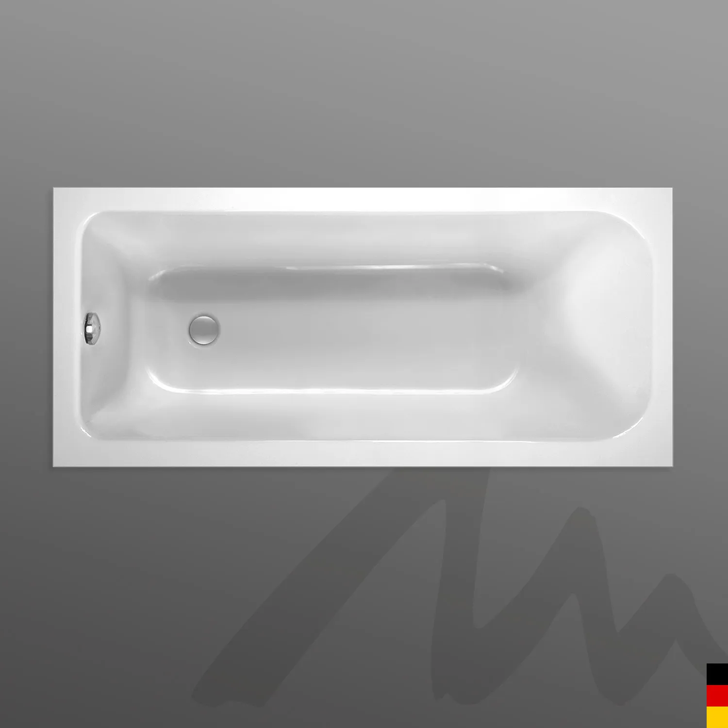 Mauersberger caudex Acryl-Badewanne Rechteckform weiß 1800x800x535