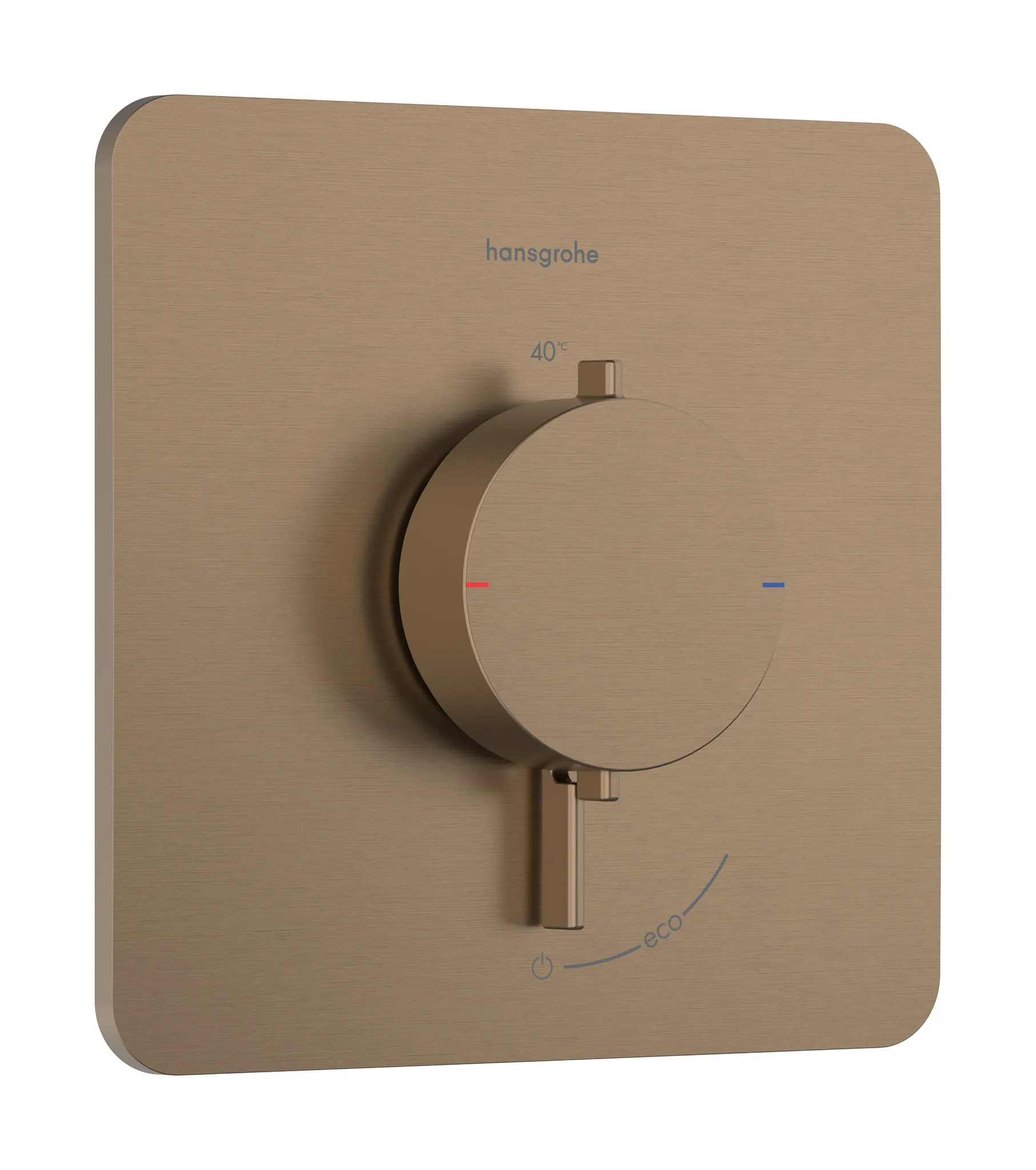 Hansgrohe Unterputz-Armatur „Ecostat Comfort Q“ Ausladung 0 mm in Brushed Bronze