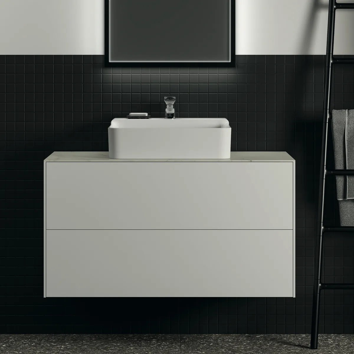 Ideal Standard Waschtischunterschrank Conca, 2 Auszüge, ohne Platte, 1000x505x540mm, Weiß Ideal Standard Waschtischunterschrank Conca, 2 Auszüge, ohne Platte, 1000x505x540mm, Weiß