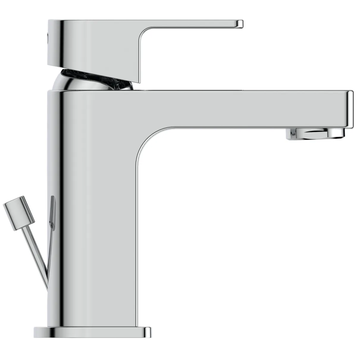 Waschtischarmatur Edge, Slim Piccolo, mit Ablaufgarnitur, Ausladung 90mm, Chrom Waschtischarmatur Edge, Slim Piccolo, mit Ablaufgarnitur, Ausladung 90mm, Chrom