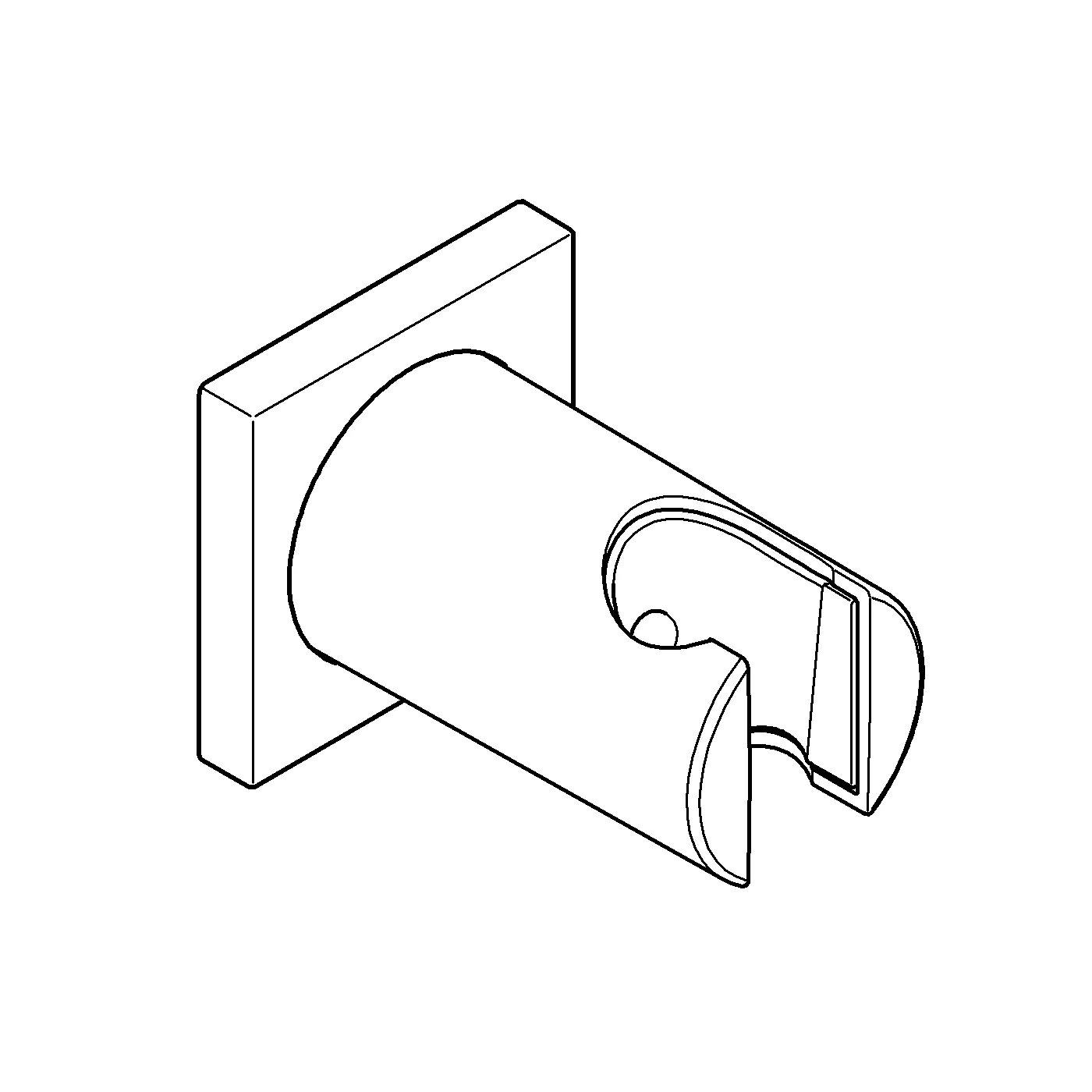 Grohe Halter für Handbrause „Rainshower“, Befestigung verdeckt in matte black