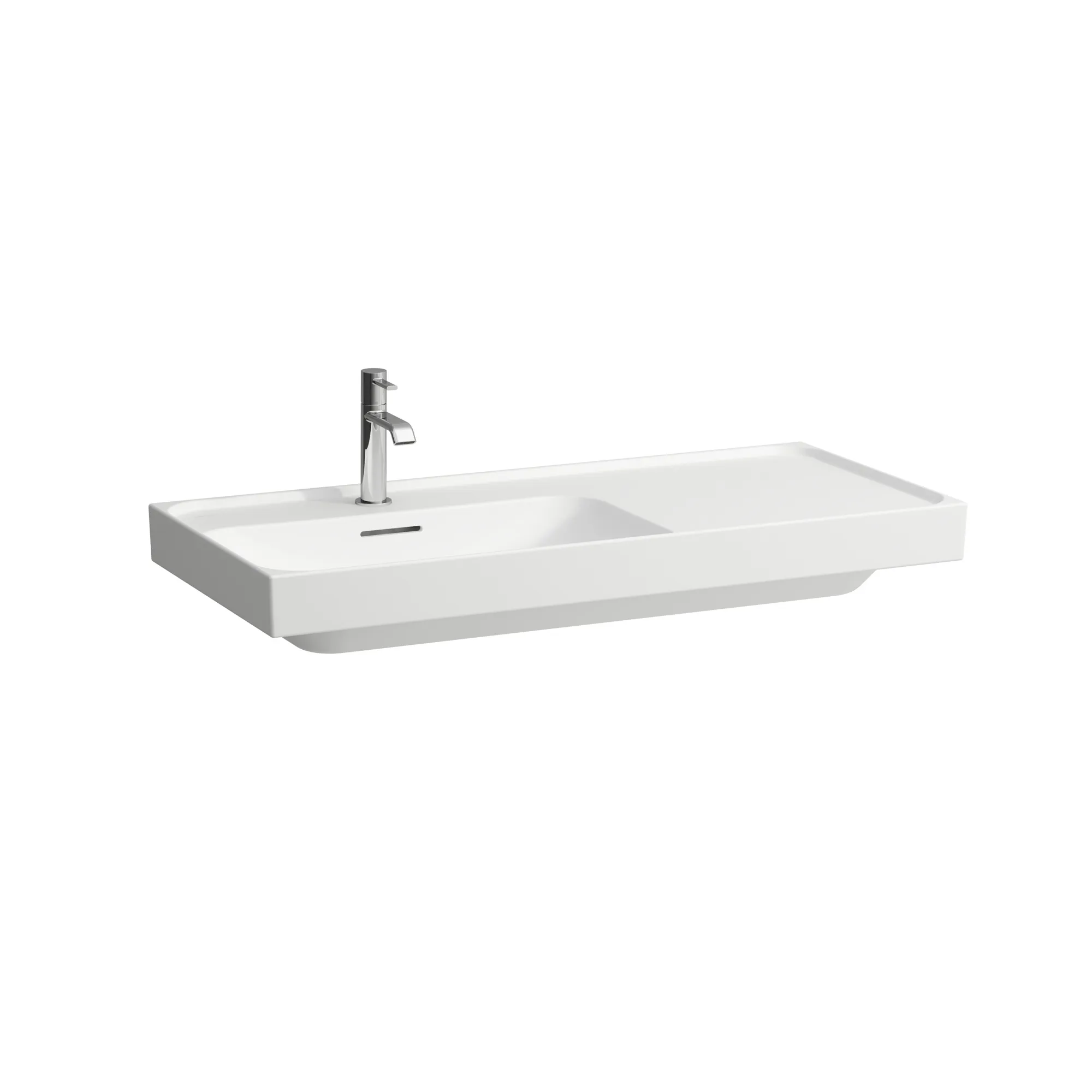 Laufen Waschtisch MEDA 460x1000x160 Ablage rechts ohne Hahnloch mit Überlauf weiß matt Laufen Waschtisch MEDA 460x1000x160 Ablage rechts ohne Hahnloch mit Überlauf weiß matt