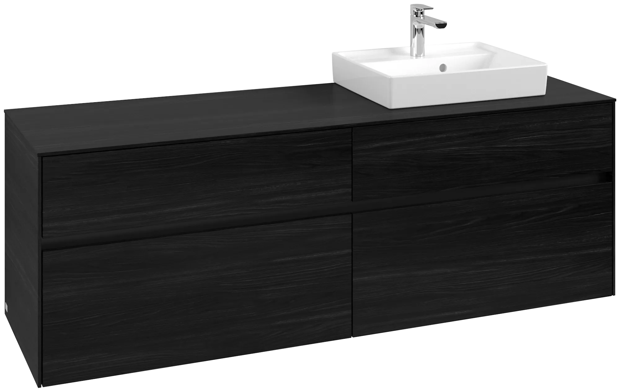 Villeroy & Boch Collaro Waschbeckenunterschrank C079B0, 1600 x 548 x 500 mm, Black Oak
