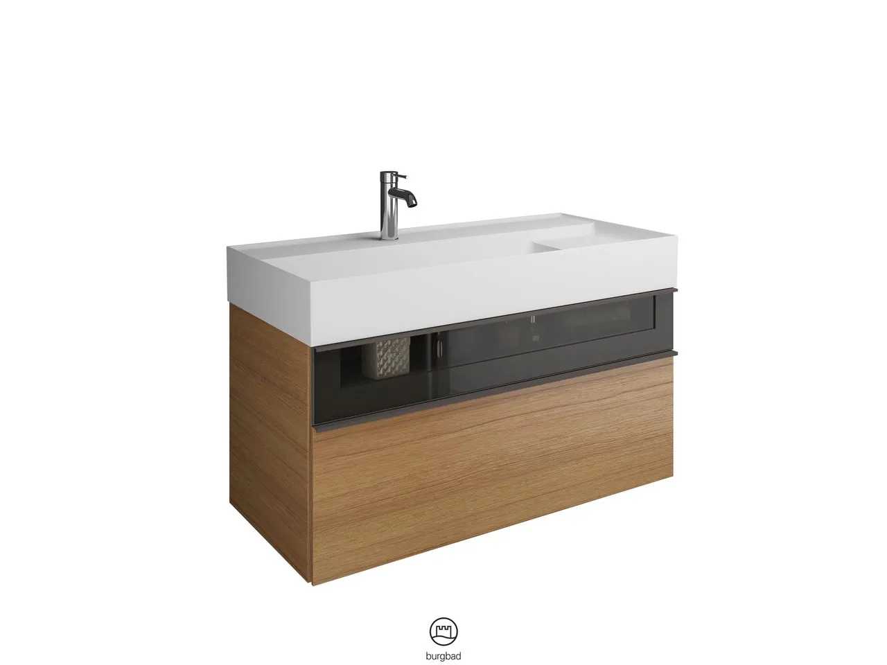 burgbad Yumo PG1 Mi-Waschtisch inkl. WTU (SFKL102), 470x1015x610 burgbad Yumo PG1 Mi-Waschtisch inkl. WTU (SFKL102), 470x1015x610