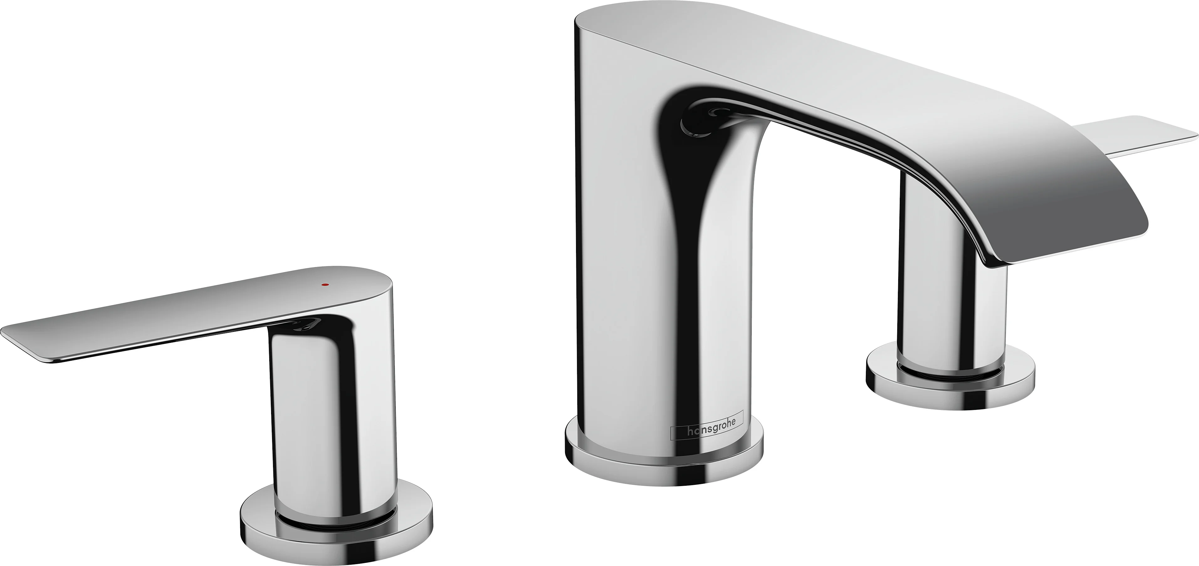 Hansgrohe Vivenis 3-Loch Waschtischarmatur Chrom, Ausladung 150 mm, Auslaufhöhe 91 mm, Hebelgriff, WaterfallStream, max. Durchfluss 5 l/min Hansgrohe Vivenis 3-Loch Waschtischarmatur Chrom, Ausladung 150 mm, Auslaufhöhe 91 mm, Hebelgriff, WaterfallStream, max. Durchfluss 5 l/min