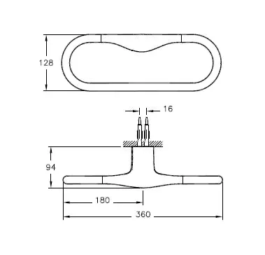VitrA Istanbul Handtuchring Wandmontage 35 x 9 x 13 cm Chrom
