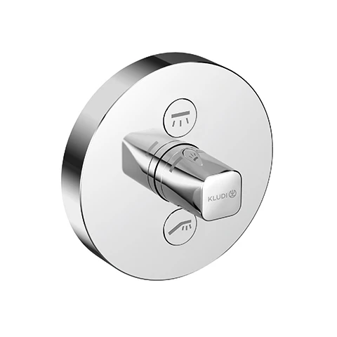 PUSH UPArm. mit Rotationskartusche mit Drucktaste für 2 Verb., rund chrom PUSH UPArm. mit Rotationskartusche mit Drucktaste für 2 Verb., rund chrom