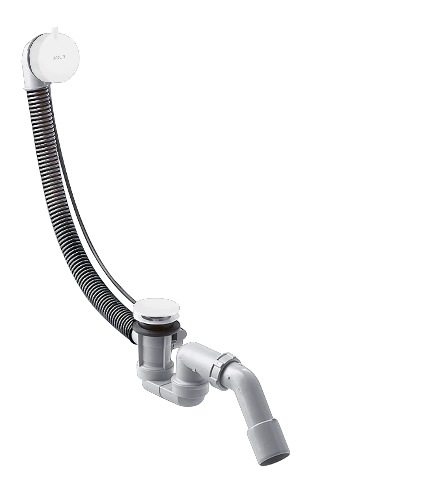 Hansgrohe AXOR Ablauf- und Überlaufgarnitur Flexaplus S Komplettset Normalwannen Mattweiß