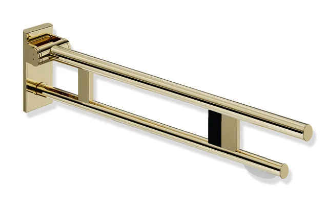 HEWI System 900 Mobiler Stützklappgriff Duo Design A Edelstahl PVD Ausladung 850 mm