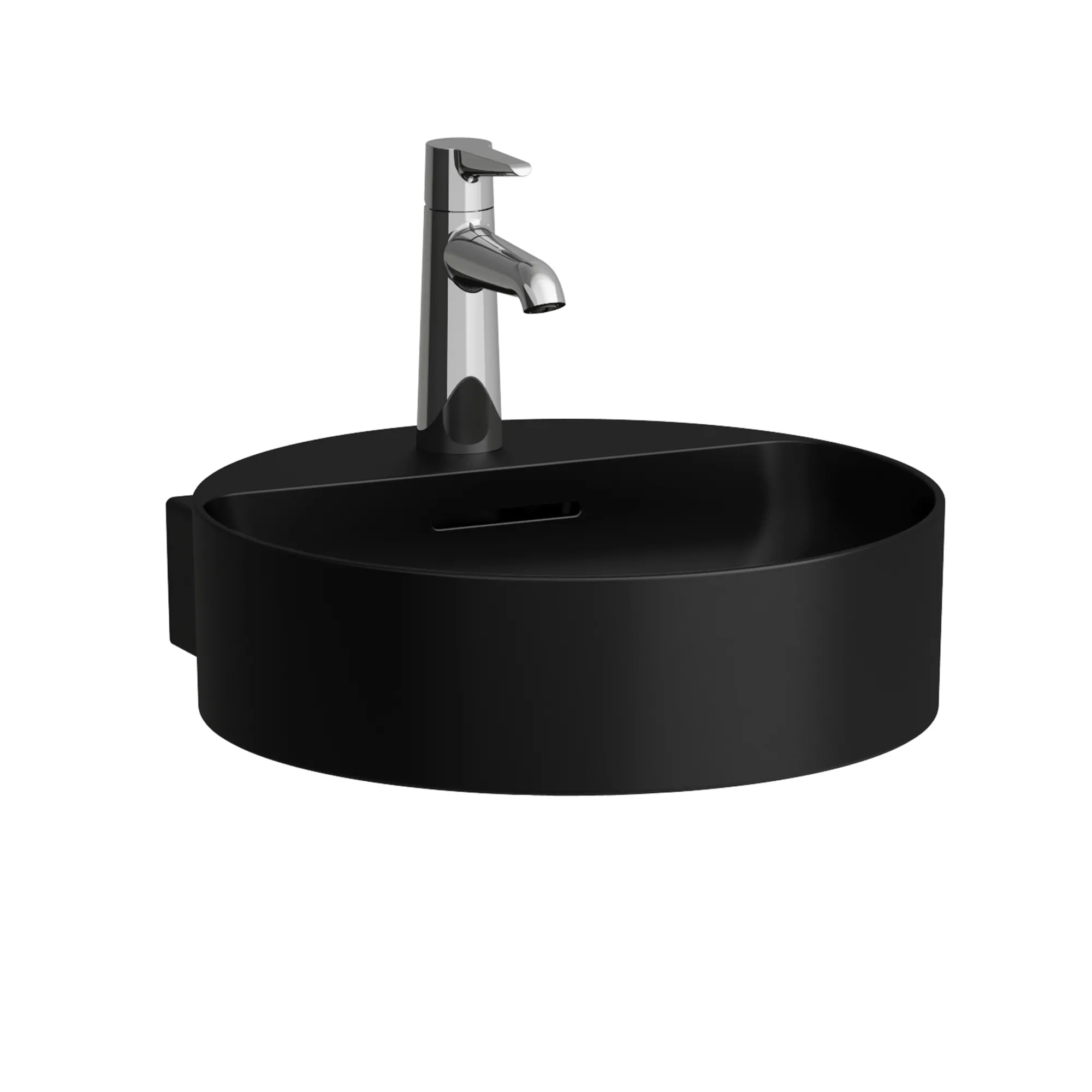 Laufen Waschbecken „Val“ 400 × 425 × 155 mm, Hahnlochposition mittig in Schwarz matt Laufen Waschbecken „Val“ 400 × 425 × 155 mm, Hahnlochposition mittig in Schwarz matt