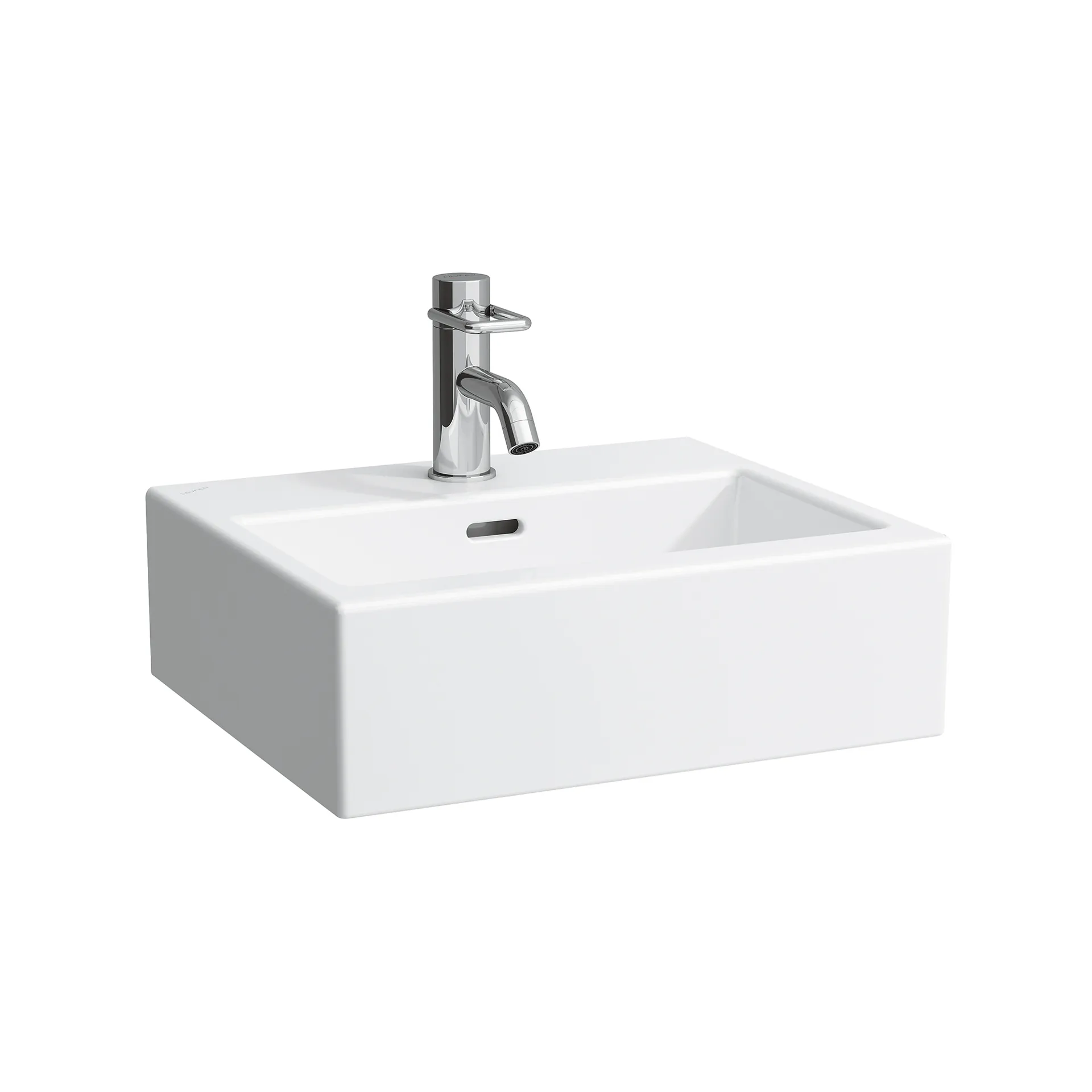 Handwaschbecken LIVING CITY 380x450x155 1 Hahnloch mit Überlauf weiß Handwaschbecken LIVING CITY 380x450x155 1 Hahnloch mit Überlauf weiß