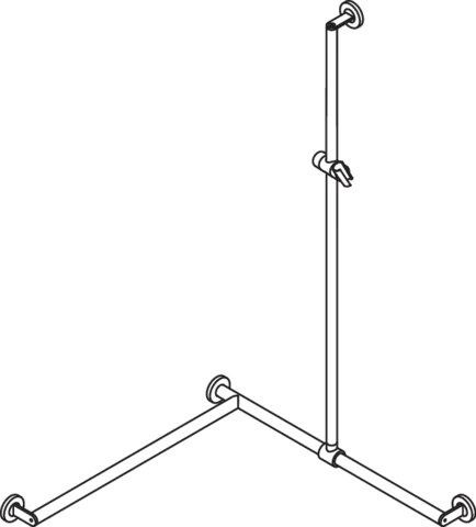 HEWI Haltegriff Ausführung links „System 900“ in Weiß tiefmatt / Chrom HEWI Haltegriff Ausführung links „System 900“ in Weiß tiefmatt / Chrom