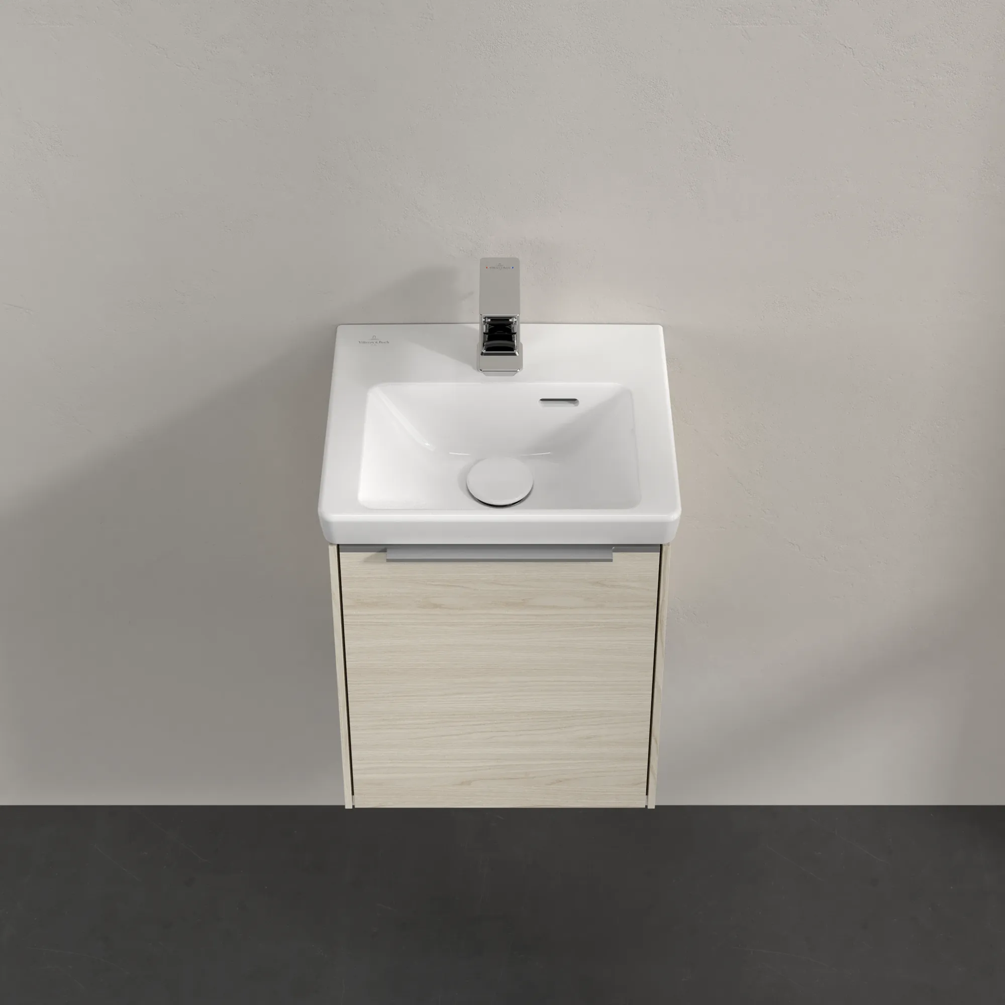 Villeroy & Boch Waschtischunterschrank mit Tür „Subway 3.0“ für Schrankwaschtisch 35,1 × 42,9 × 30,9 × 30,9 cm 1 Tür, Anschlag (Scharnier) links, Waschbecken mittig, 1 Tür, mittig, Anschlag links