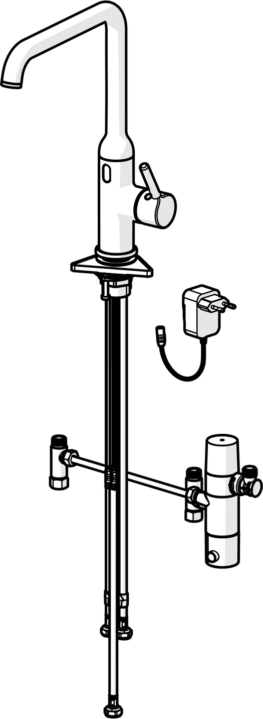 Küchenarmatur, 230/9 V, Bluetooth VANTIS Style 5421 Chrom