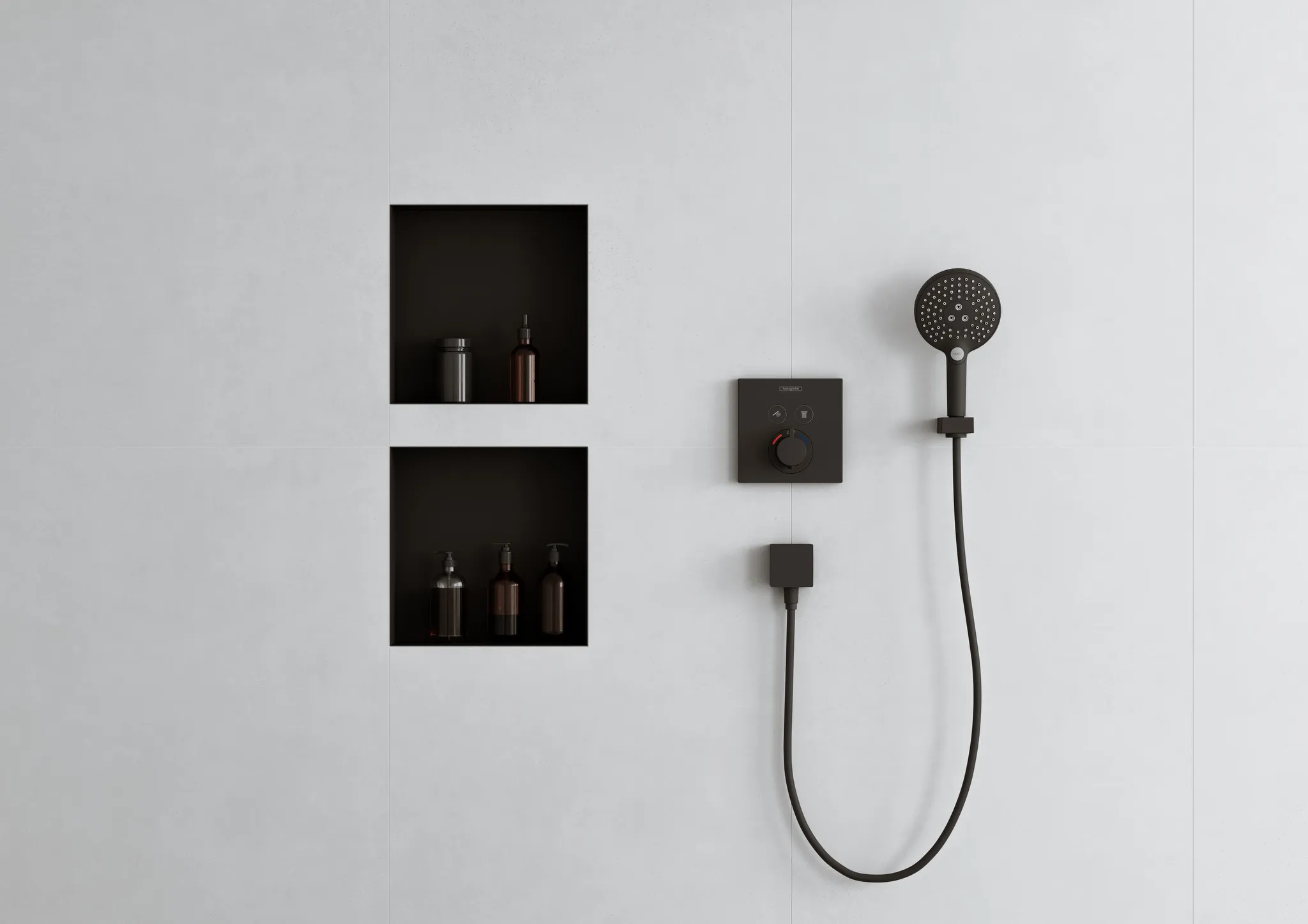 Hansgrohe XtraStoris Minimalistic Wandnische rahmenlos 300⁄300⁄100, Mattschwarz Hansgrohe XtraStoris Minimalistic Wandnische rahmenlos 300⁄300⁄100, Mattschwarz