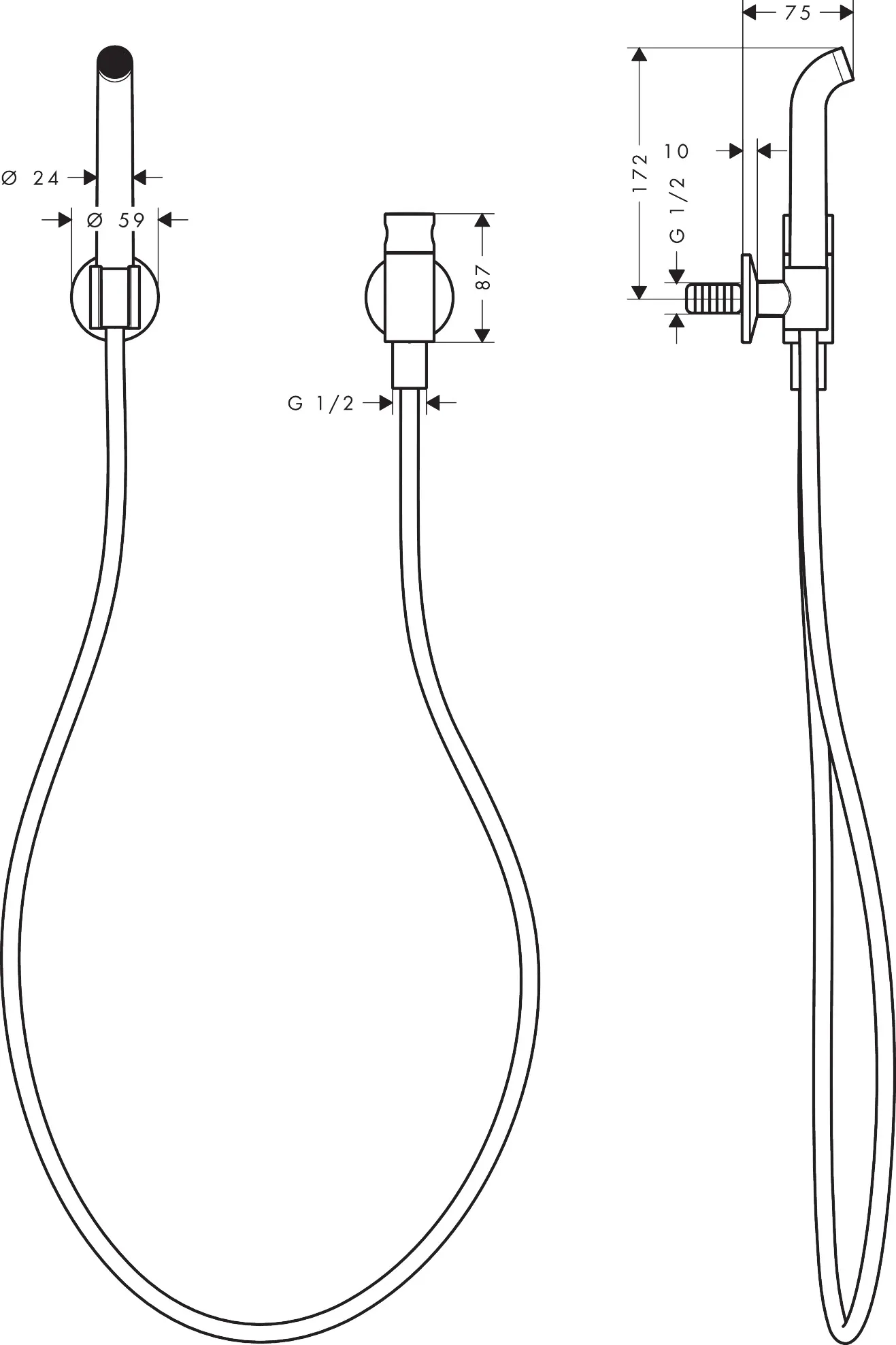 AXOR One Gießrohrset, Chrom AXOR One Gießrohrset, Chrom