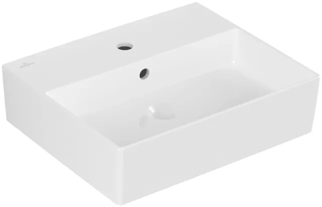 Villeroy & Boch Wandwaschtisch aus TitanCeram „Memento 2.0“ 500 × 420 × 140 mm, mit Hahnlochbohrung, Hahnlochposition mittig in Weiß Alpin Villeroy & Boch Wandwaschtisch aus TitanCeram „Memento 2.0“ 500 × 420 × 140 mm, mit Hahnlochbohrung, Hahnlochposition mittig in Weiß Alpin