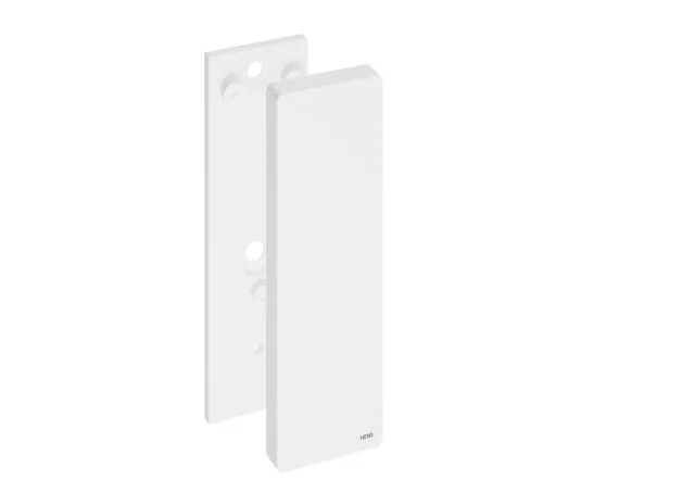 HEWI Montageplatte mit Abdeckung, Serie 805 Classic, Edelstahl pulverbeschichtet, Rahmen Polyamid, 82 x 265 x 21 mm, Farbe Weiß tiefmatt / Schwarz tiefmatt