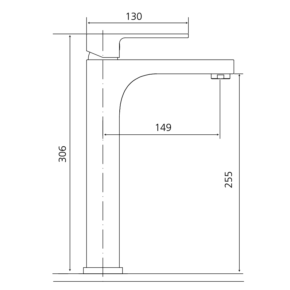 Waschtisch-Einhandbatterie AqvaDesign - eckig - erhöhter Standfuß - Klick-Klack-Ablaufgarnitur 1"1/4 - Kartusche mit keramischen Dichtscheiben - Heißwassersperre - Wassermengendurchflussregulierung - flexible Druckschläuche 3/8", DVGW W270 - chrom