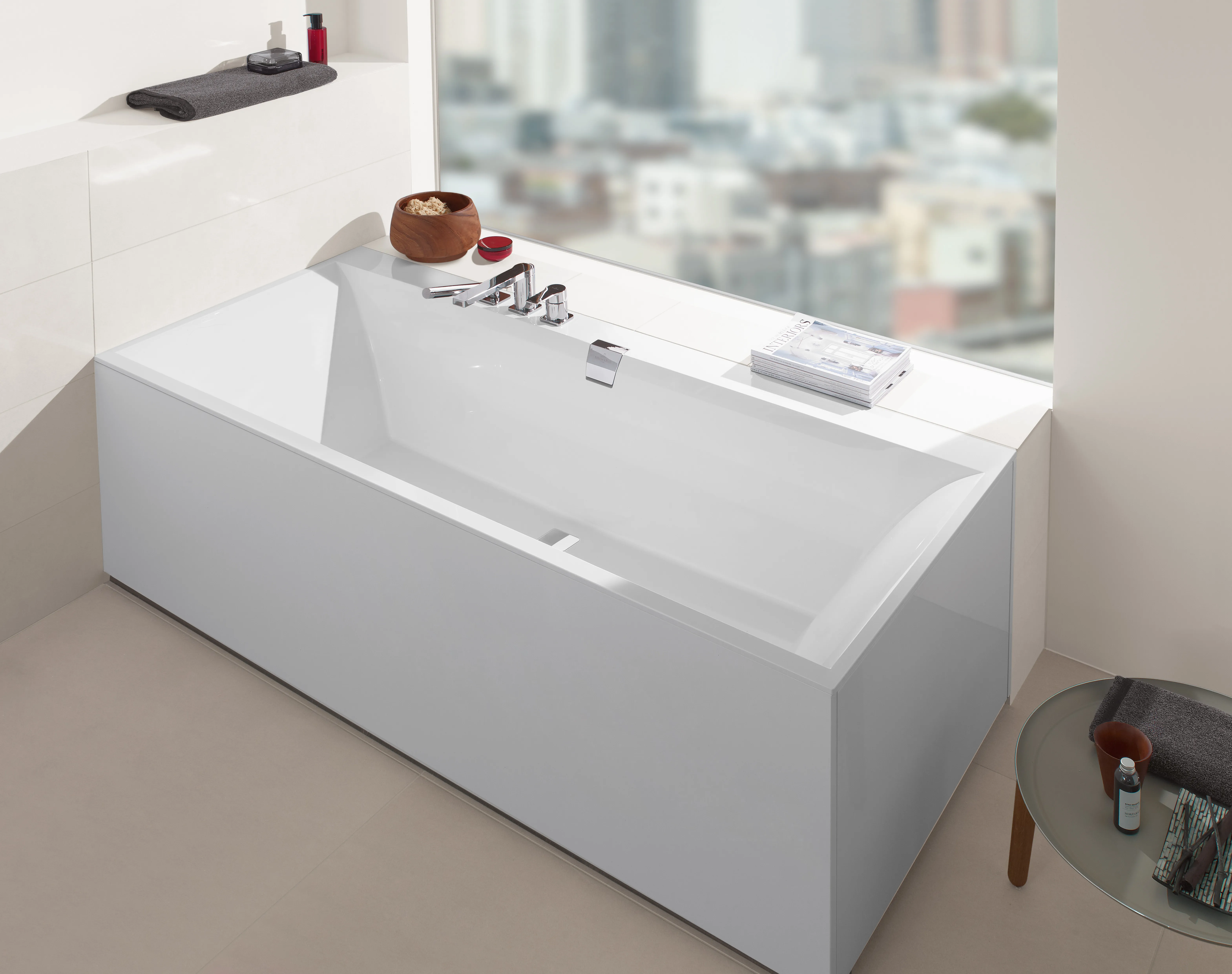 Villeroy & Boch Badewanne „Squaro Edge 12“ rechteck 190 × 90 cm, Mittelablauf in Weiß Alpin Villeroy & Boch Badewanne „Squaro Edge 12“ rechteck 190 × 90 cm, Mittelablauf in Weiß Alpin