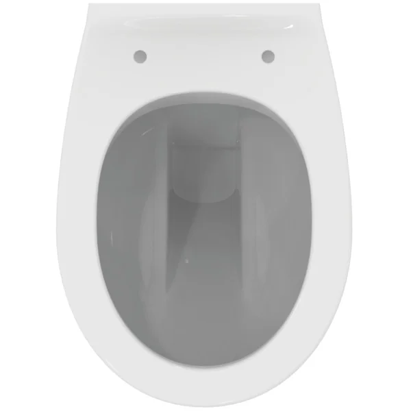 Ideal Standard Eurovit Wandtiefspül-WC spülrandlos, horizontaler Ablauf, weiß