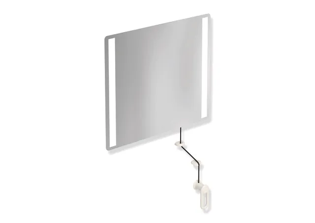 HEWI LED-Kippspiegel basic Serie 801, 599x540mm, Reinweiß HEWI LED-Kippspiegel basic Serie 801, 599x540mm, Reinweiß