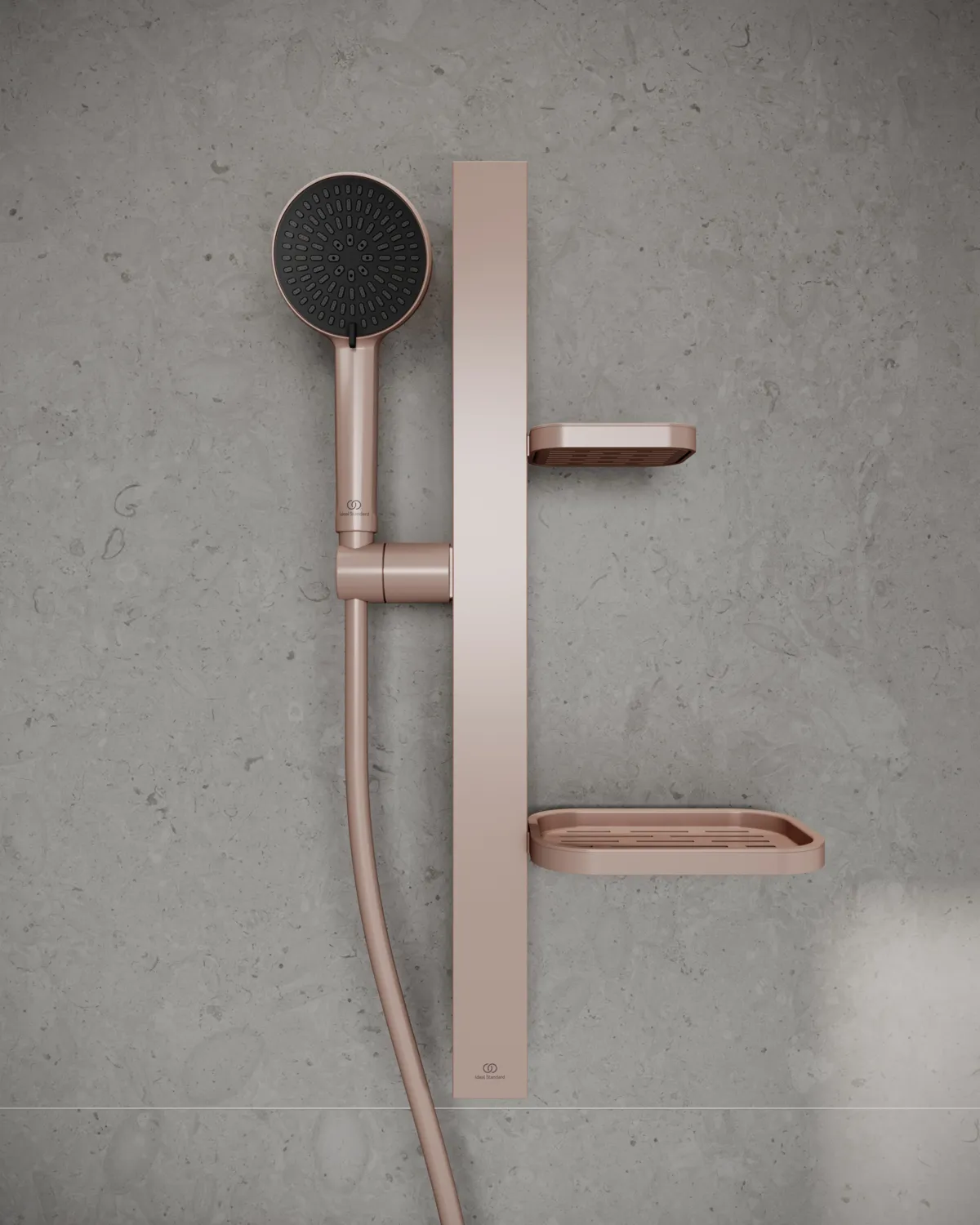 Brausekombination Alu+ mit 2 Funktions-Handbrause und 2 Ablagen Rose Brausekombination Alu+ mit 2 Funktions-Handbrause und 2 Ablagen Rose