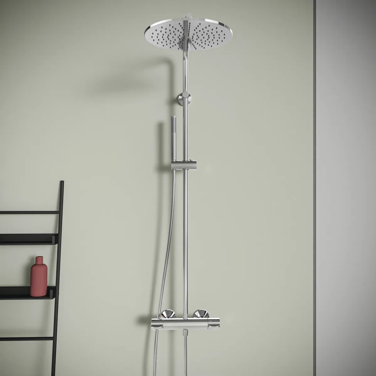 Ideal Standard Ceraplus Safe Duschsystem mit Brausethermostat Chrom Ideal Standard Ceraplus Safe Duschsystem mit Brausethermostat Chrom