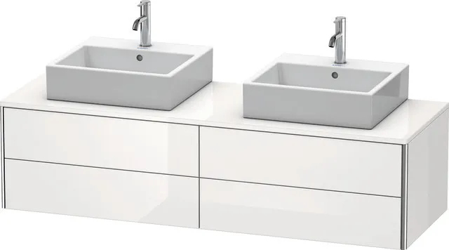 Duravit Waschtischunterschrank wandhängend „XSquare“ 160 × 40 × 54,8 cm Weiß Hochglanz