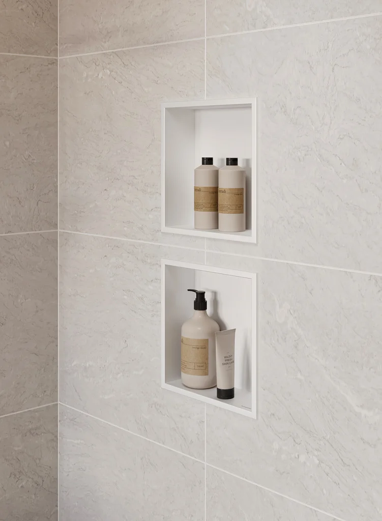 Hansgrohe XtraStoris Original Wandnische mit Rahmen 300x300x100 mm, Mattweiß, Edelstahl V2A pulverbeschichtet Hansgrohe XtraStoris Original Wandnische mit Rahmen 300x300x100 mm, Mattweiß, Edelstahl V2A pulverbeschichtet