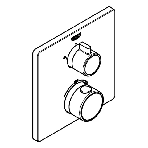Thermostat-Brausebatterie Grohtherm 24079, mit integrierter 2-Wege-Umstellung, Fertigmontageset für Rapido SmartBox, chrom Thermostat-Brausebatterie Grohtherm 24079, mit integrierter 2-Wege-Umstellung, Fertigmontageset für Rapido SmartBox, chrom