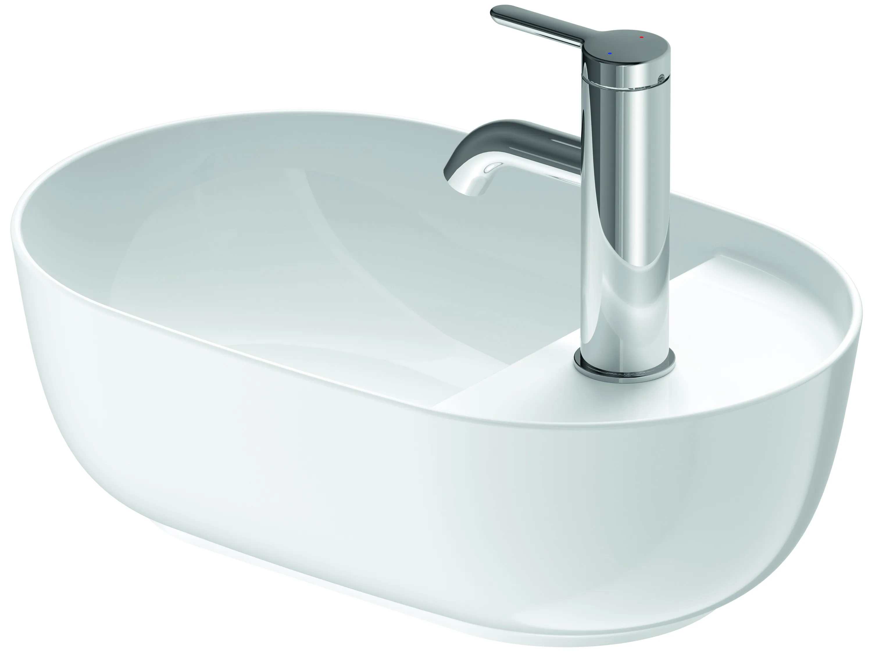 Aufsatzwaschtisch „Luv“, ohne Überlauf, Hahnlochposition mittig Aufsatzwaschtisch „Luv“, ohne Überlauf, Hahnlochposition mittig